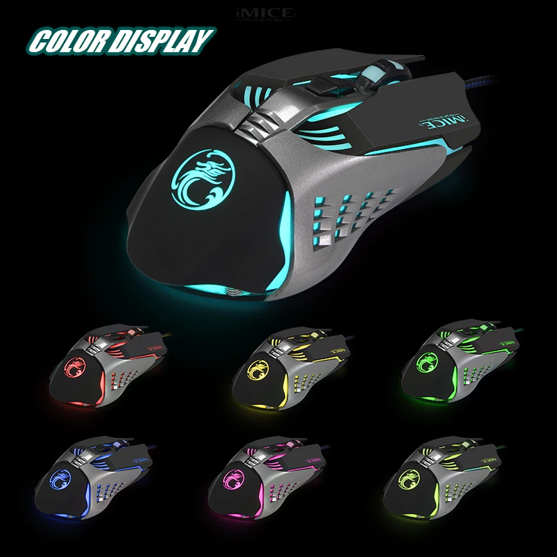 Профессиональная игровая Проводная Мышь 3200 Точек на дюйм Оптическая макро