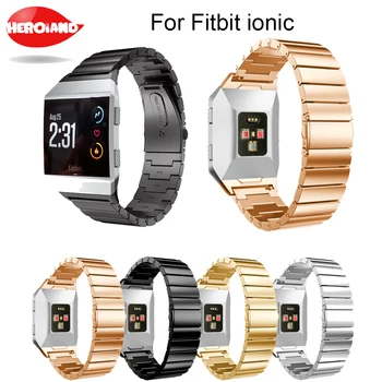 

For Fitbit Ionic Watch Band Stainless Steel Metal Watch Strap Unique Polishing Process Business Replacement Wristband watchband