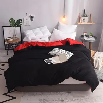 

Quality 1pcs Twin Full Queen King Size 100% Cotton Duvet Cover Solid Color Comforter Cover Duble Side Can Be Used Free Shipping