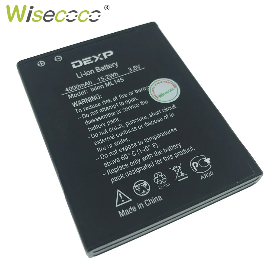 Новый оригинальный аккумулятор WISECOCO XL145 Емкостью 4000 мАч для DEXP Ixion XL 145 заменяемая
