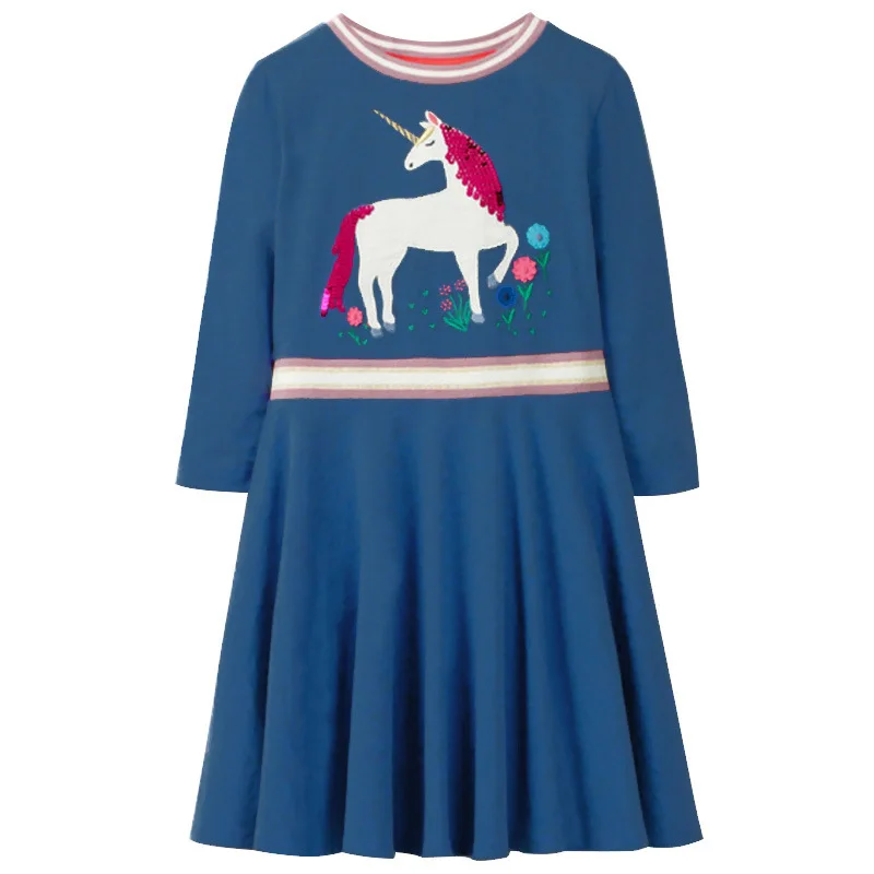 

Baby Girls Dress Unicorn Clothes 2018 Brand Animal Applique Christmas Dress Princess Kids Dresses for Girls Children Clothing