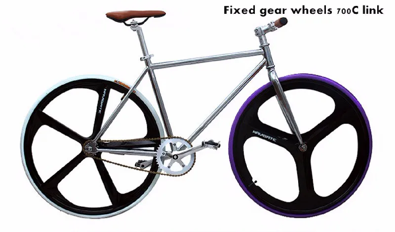 Excellent 700 high-quality road bike single speed fixed gear bike wheels Fixed gear bike magnesium alloy wheels 1PCS 1 Excellent 700 high-quality road bike single speed fixed gear bike wheels Fixed gear bike magnesium alloy wheels 1PCS 1