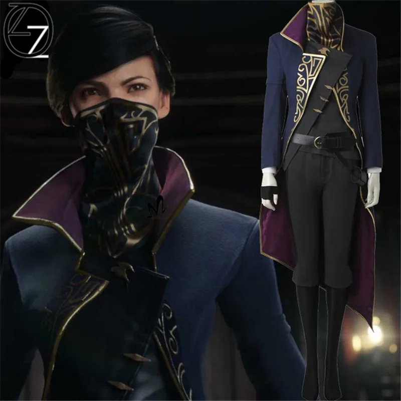 Горячая игра Косплэй Dishonored 2 Эмили Kaldwin Карнавальный Костюм Хэллоуин костюмы для взрослых Косплэй Эмили Kaldwin костюм