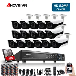 AHCVBIVN 5MP товары теле и видеонаблюдения системы 16CH комплект камер видеонаблюдения для безопасности 16 шт. 5.0MP безопасности камера Супер ночное