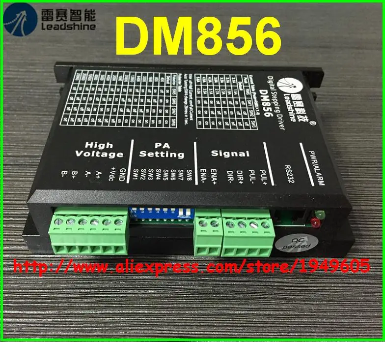 Оригинальный 2-фазный Драйвер шагового двигателя Leadshine DM856 80VDC 5.6A | Обустройство