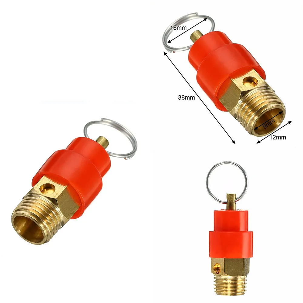 1/4 ''BSP латунный клапан сброса давления Регулятор 120PSI воздушный компрессор предохранительный клапан 9 мм Диаметр