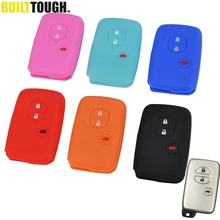 3 кнопки дистанционного автомобиля силиконовый подходит для Toyota Land Cruiser Camry Горец Корона Prius цепочка для ключей чехол дистанционный ключ крышка куртка в виде ракушки