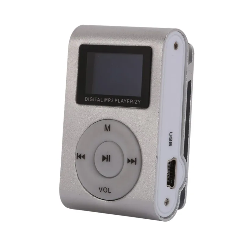 Стильный дизайн спортивный мини Mp3 USB Клип MP3 плеер ЖК экран Поддержка SD TF карта