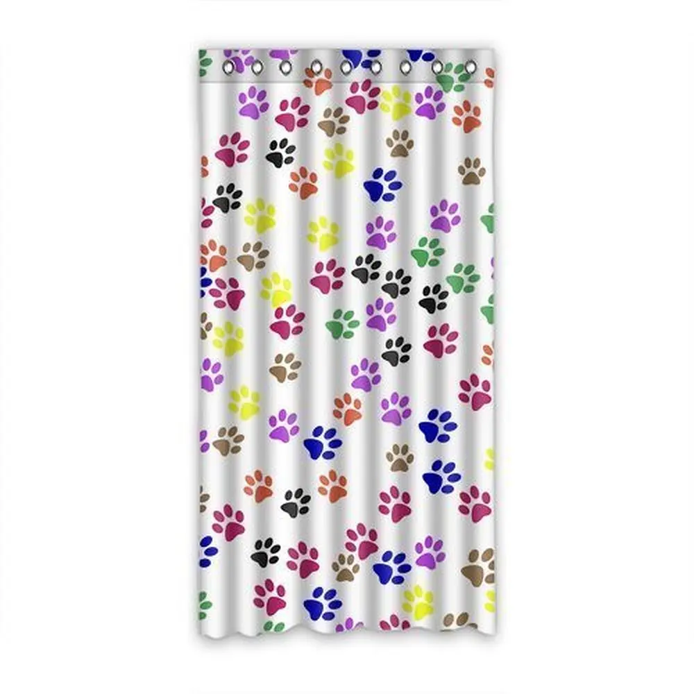 DIY Deco Custom dog paw shower curtain for bathroom shower curtain 36w
