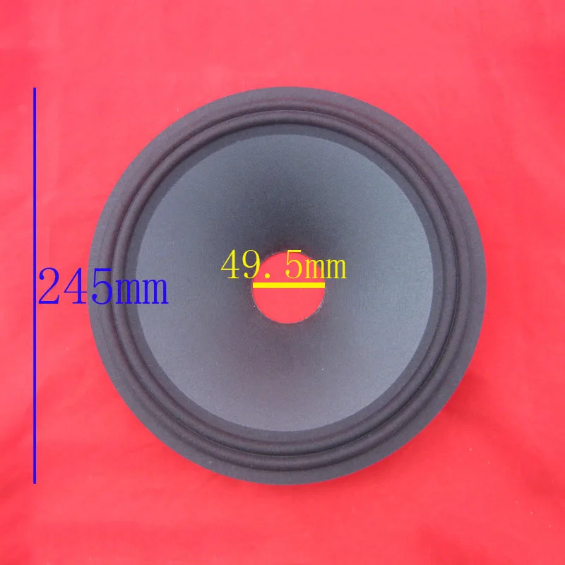 

2 pcs Loudspeaker Paper Cone/10 inch 2-line Cloth Side Paper Cone(49.5mm/245mm/60mm)
