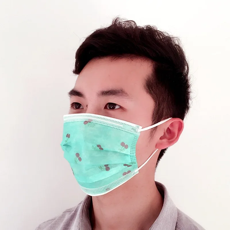 50 шт./упак. корейский рот маска с принтом маски из нетканого материала для взрослых Plane», модный нос фильтр мультфильм PM2.5 противогаз