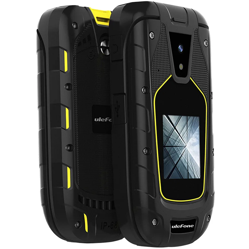 

Ulefone Armor Flip 2G Phone 2.4 inch + 1.44 inch MTK6261A 32MB RAM 64MB ROM 1.3MP Rear Camera 1200mAh Battery Mobile Cellphones