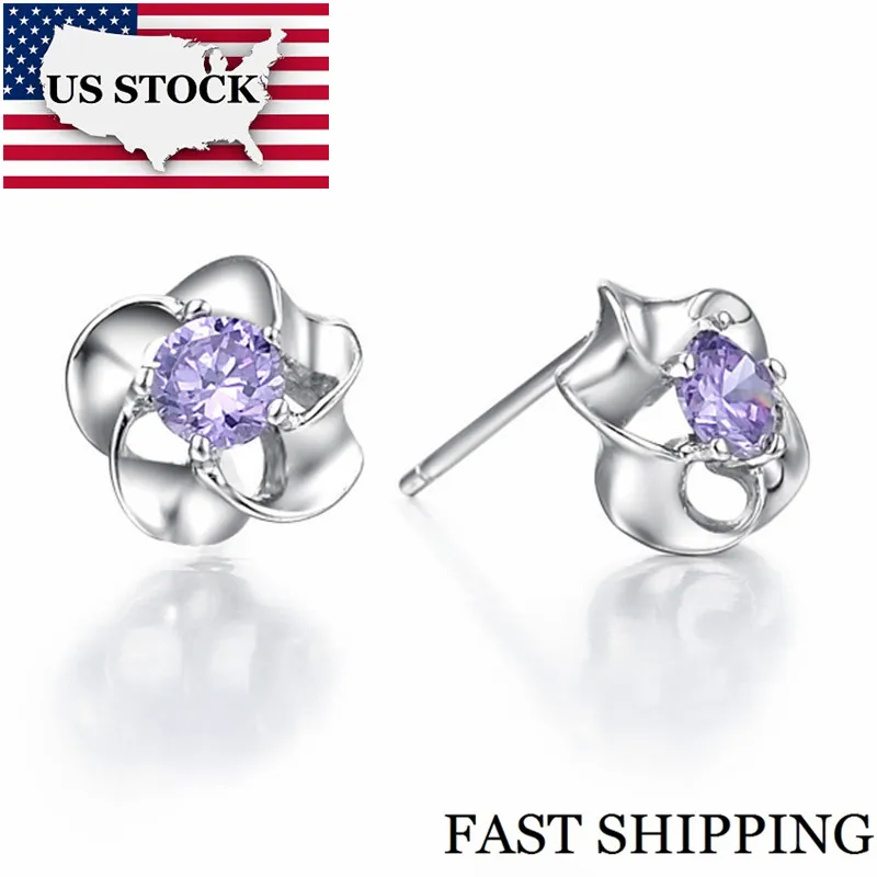 L: 4,6 cm  1,8 inch floral clip earrings gift for her bright silver earrings