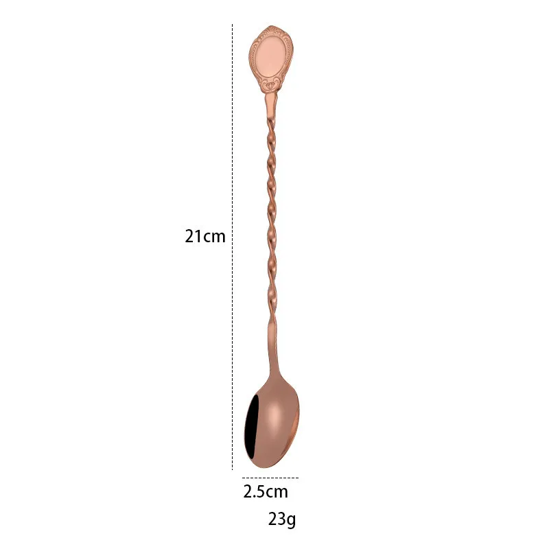 Iced tea cocktail dtirring spoon creative  spiral coffee spoon bar mixing spoon long handle spoon 6
