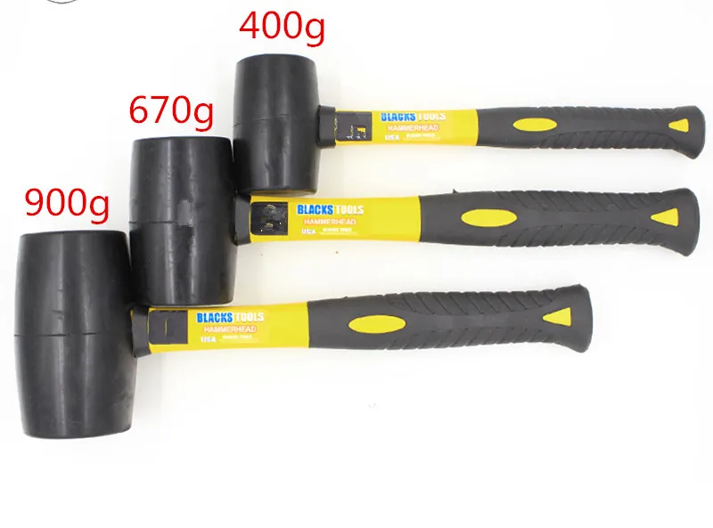 3 Size Rubber Mallet hammer Rubber Mallet With Double Color Plastic