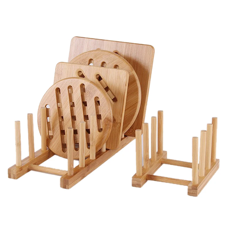 1Pc Drainer Foldable Wooden Dish Rack Kitchen Storage Plate Cups Stand Display Holder Drying Organizer | Дом и сад