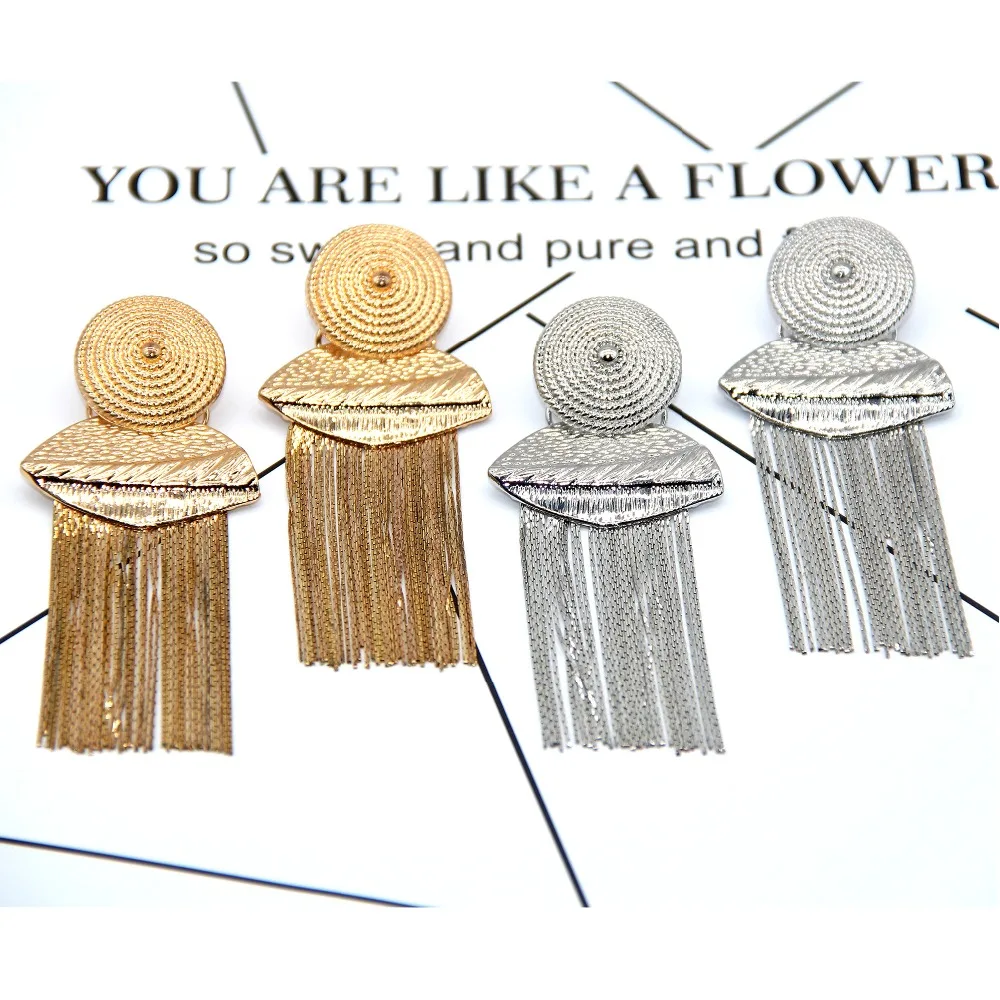 

Europe America hot women Jewelery Hand-knitted Alloy Plated Gold/silver accessories drop earrings, 3pairs per lot can mix color