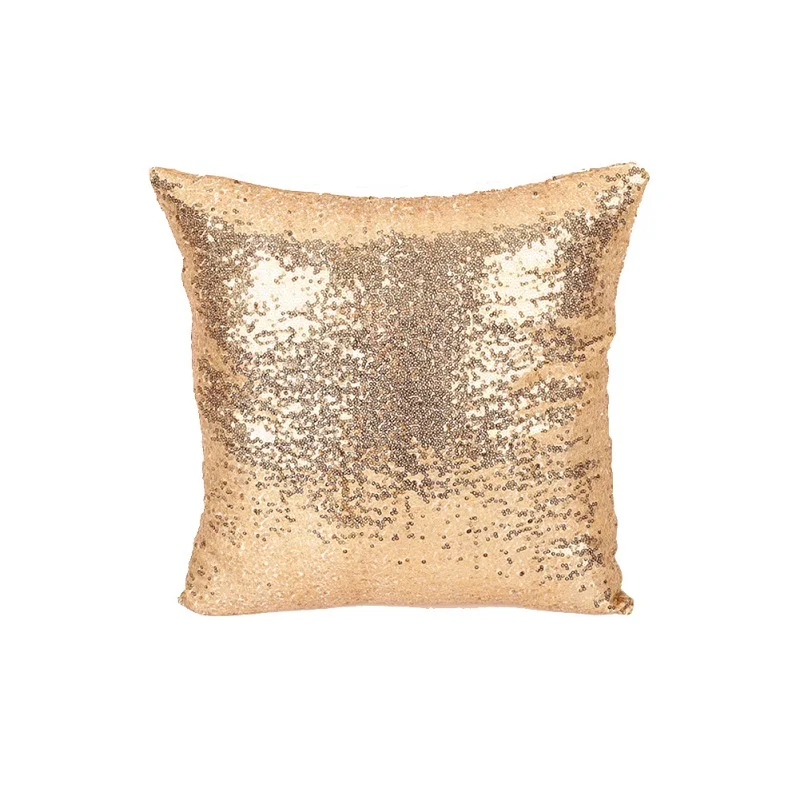 

Sequin Beaded Cushion Pillow Home Decor Color Glitter Quare Golden Throw Pillow Cafe Home Decor Cushion Cotton