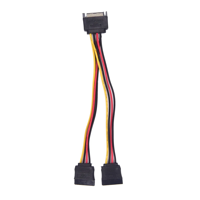 Универсальный Соединительный адаптер 15 Pin SATA кабель питания папа мама 2