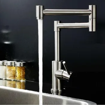 

304 Stainless Steel Lead-Free Faucet Hot And Cold Water Kitchen Sink Faucet Folding Vegetables Pots Faucets