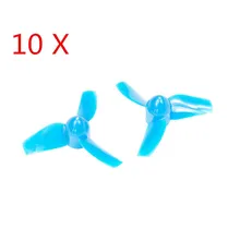 10 Pairs LDARC / Kingkong 31mm Mounting Hole 1.0mm ABS 3-Blade Propeller Prop for 0703 0603 0705 Motor Drone DIY Parts Accs