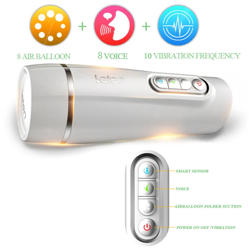 Male Masturbator 10 Frequency Vibration Mode 8 Folder Suction With Voice Smart Vibration Masturbation Sex Toys for Men