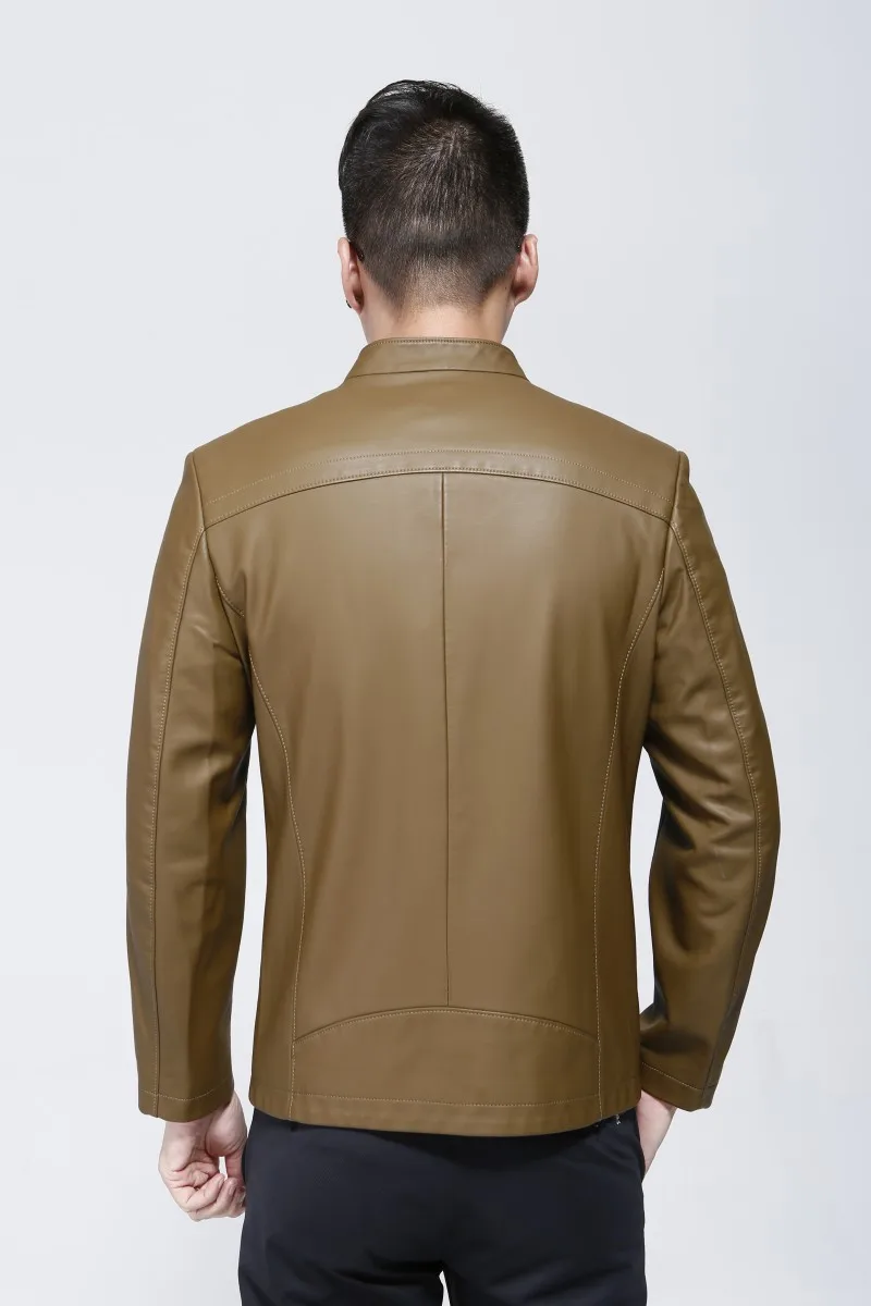 1715 Новая мода для мужчин осенняя одежда Человек Весна Куртка для мотоциклиста кожа куртка легкое пальто