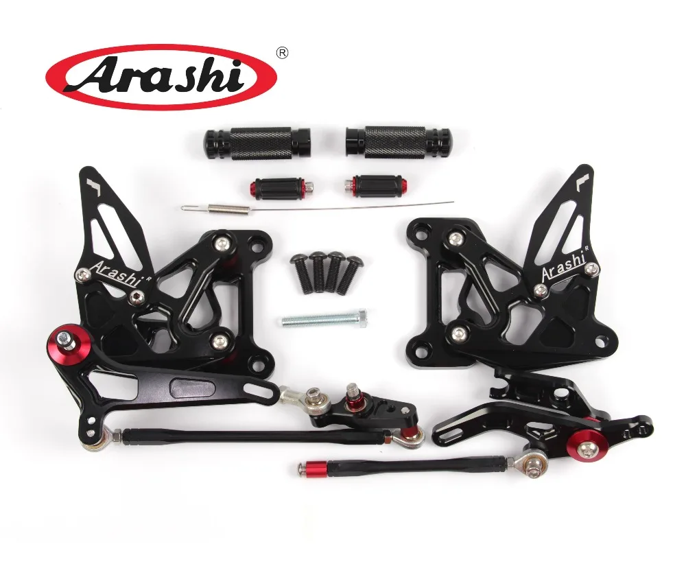 

Arashi Rearset Adjustable Footrests Foot Pegs For MV AGUSTA Brutale 675 800 Dragster 2012-2015 12 13 14 15 Rear Sets CNC