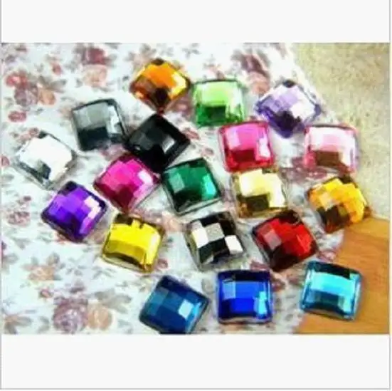 4mm 1500pcs/pack MIxed colors Acrylic Square Rhinestones,Superior