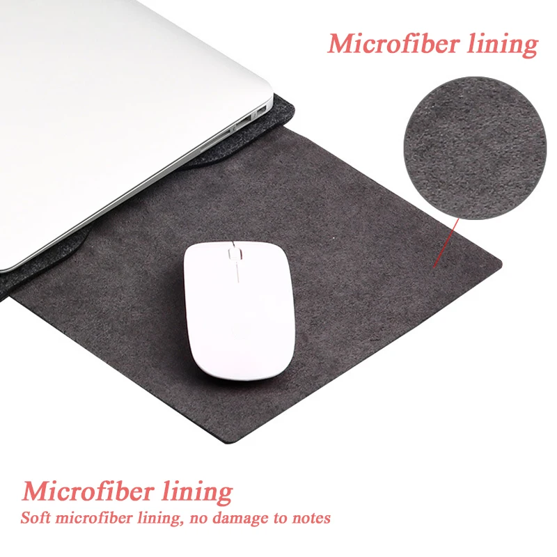 Mouse Pad Sleeve Pouch Laptop Bag For Xiaomi Macbook Air 11.6 13 Retina Pro 12 15 15.6 Case Wool Felt Waterproof Notebook Cover