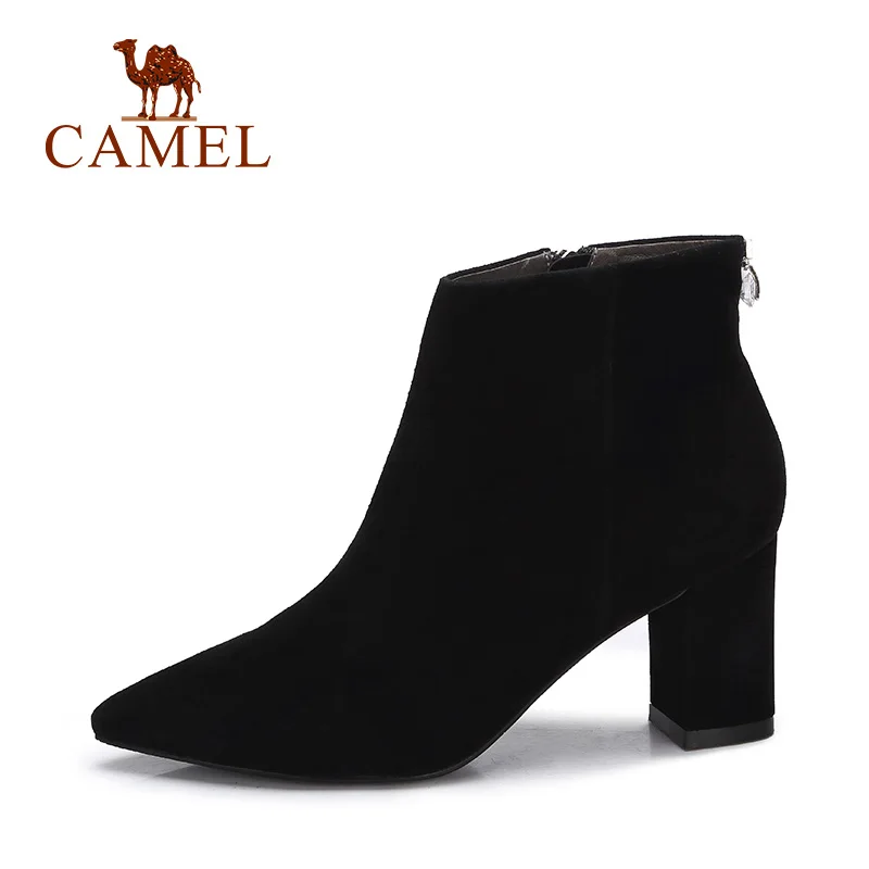 

CAMEL Women Fashion Casual Ankle Short Boots Shoes Women Retro Low Heel Martin Short Boots Soild Warm Comfort Shoe For Ladies