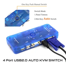 4 Ports USB KVM Switcher Mouse Video Keyboard Console VGA SVGA auto switch splitter Controllor 1920*1440