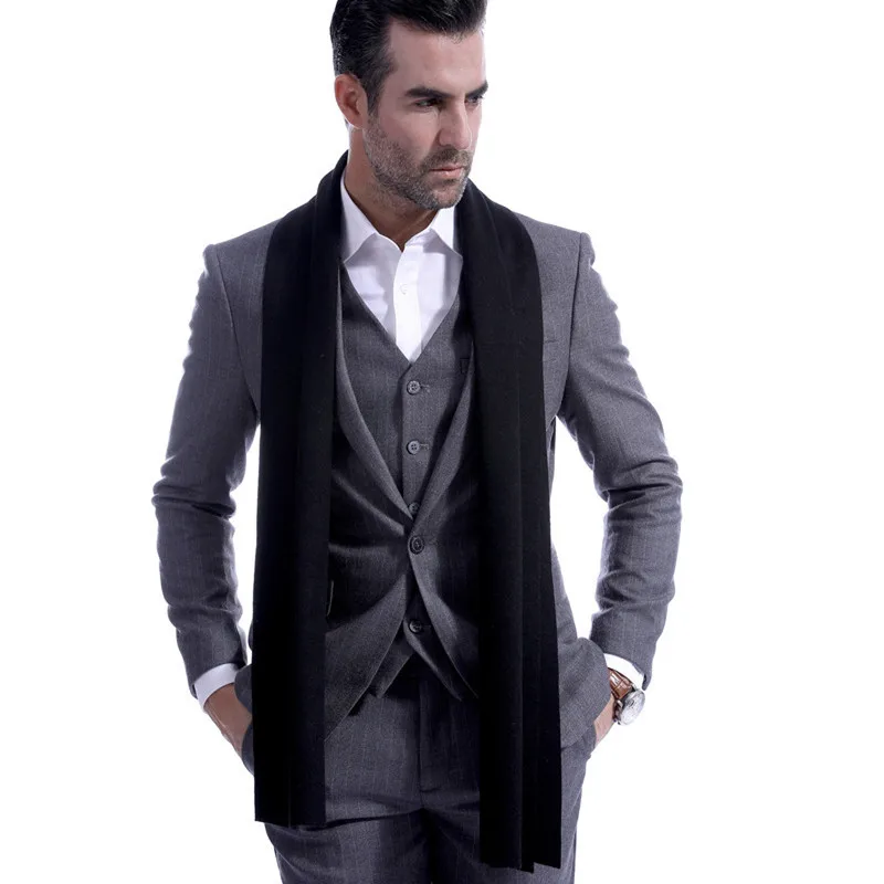 8 однотонных цветов мужской кашемировый шарф зимний модный брендовый ...