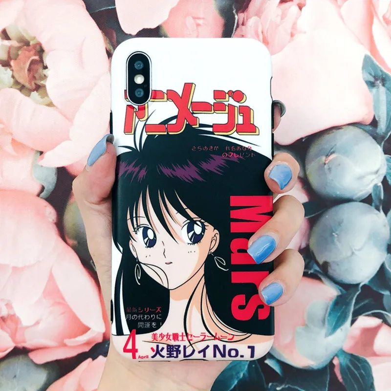 

Sexy Beauty girls Sailor Moon kawaii anime phone case For coque iphone 7 puls 8 6s 6 plus case silicon shell for iphone cover X