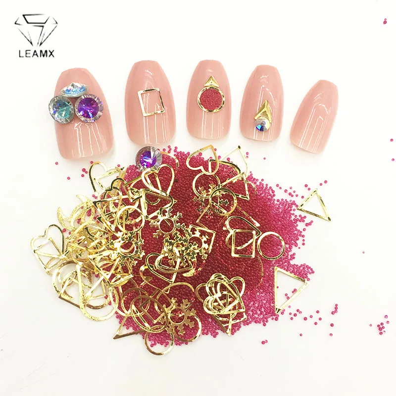 

LEAMX Mix Style/Bag 3D Nails Art Accessories Mini Beads Rhinestones Rivets Nail Art Decorations Stud Salon Fingertips Decor L462