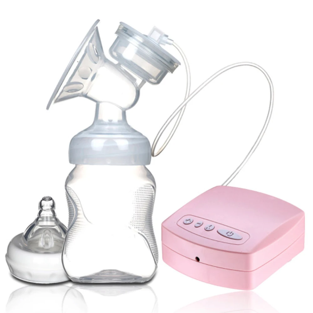 Shujin розовые автоматические молочные насосы Электрический молокоотсос натуральный всасывающий комплект для увеличения груди бутылочка для кормления USB молокоотсос - Цвет: pink