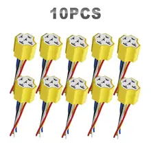 JGAUT 12V 24V 10 Pieces Ceramic Relay 4-PIN 5-PIN Relay With Wiring For Auto Car Wire Wiring kit Controller 12V 24V