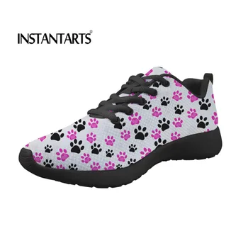 

INSTANTARTS Women Running Shoes Cute Cartoon Cats Pattern Comfortable Outdoor Sneakers Breathable Jogging Shoes for Teen Girls