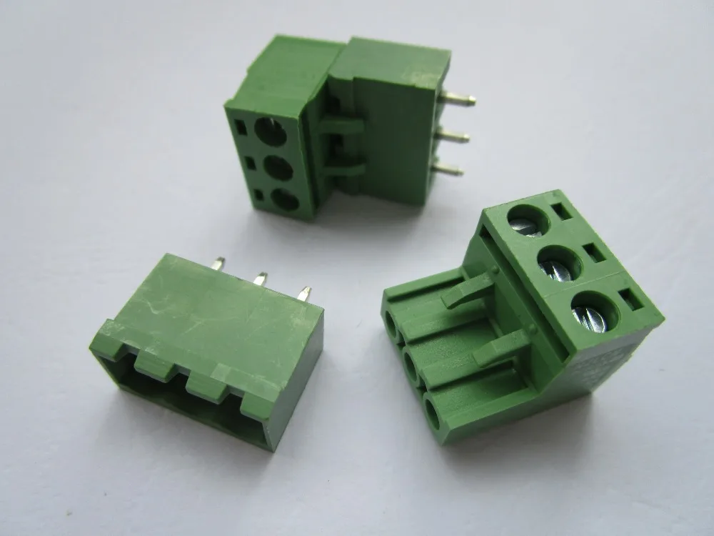 10 шт. близкий прямой 3 pin/шаг пути 5,08 мм винтовой клеммный блок соединитель зеленый цвет подключаемый тип с прямым контактом