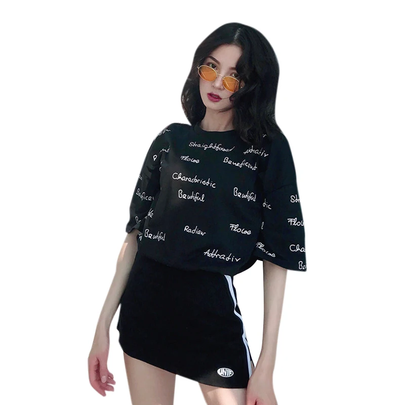 

New Summer Fashion Harajuku T-shirts Women 2019 Letter T Shirt Femme Tops Casual Loose Tee Shirt Woman Clothing