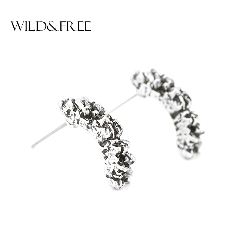 WILD & FREE женские 3 Цвета новые сделанные из цинкового сплава серьги гвоздики в