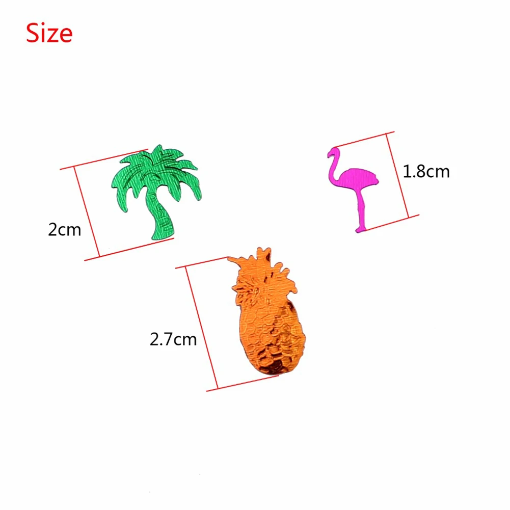 15 г пластиковое конфетти для праздника, свадьбы, вечеринки, кокосовой пальмы, фламинго, ананаса, дня рождения, украшения с блестками, для детского душа