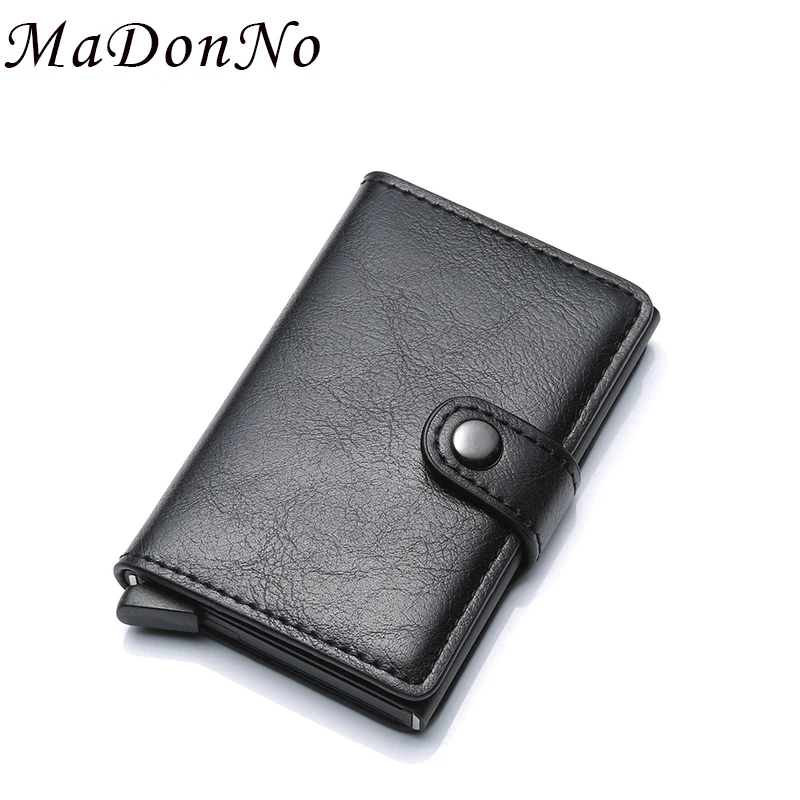 

Anti Rfid Protection Men Credit Card Holder Case Secure id Card Case Aluminum Metal Wallet Business Bank Cardholder dropshipping