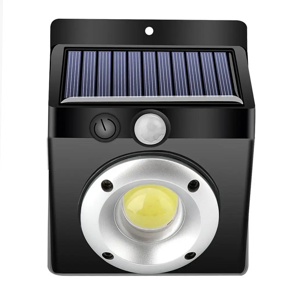 10 Вт Солнечный настенный светильник, перезаряжаемый уличный светильник для двора, IPX5, водонепроницаемый, высокая мощность, COB, индукционный настенный светильник для человеческого тела, 800lm
