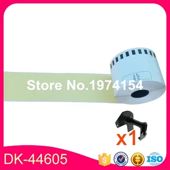 

5 Refill Rolls Compatible DK-44605 Label 62mm*30.48M Continuous Compatible for Brother Label Printer Yellow Paper DK-4605