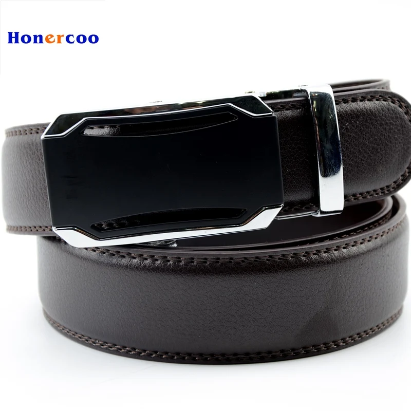 VANNANBA Men's Ratchet Belt - Automatic Buckle Leather Belt With Gift Box, Adjustable 28-46 Inch Waist - View #4