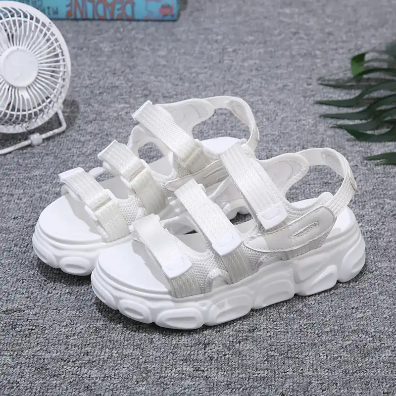 simple white sandals