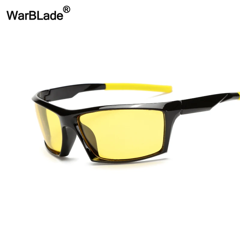

WarBLade New Fashion Night Vision Sun Glasses Men Yellow Lens Polarized Sunglasses Driving Anti-Glare Goggles For Driver Eyewear