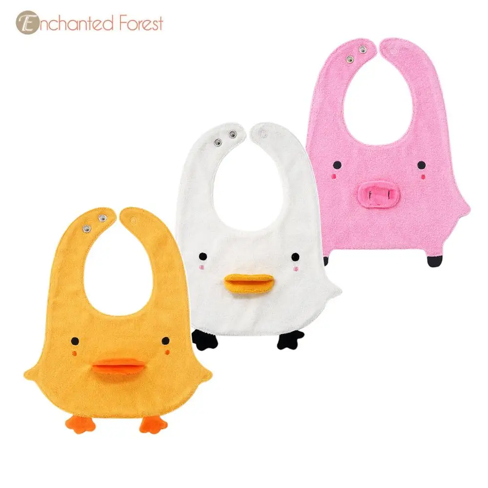 

Baby saliva towel animal stereo style baby newborn bib rice pocket absorbent bib snap slobber