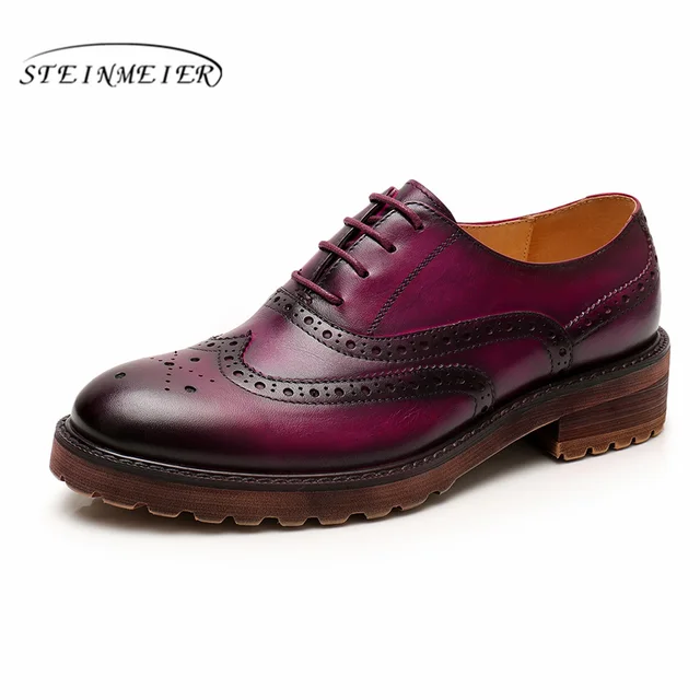 purple brogues womens